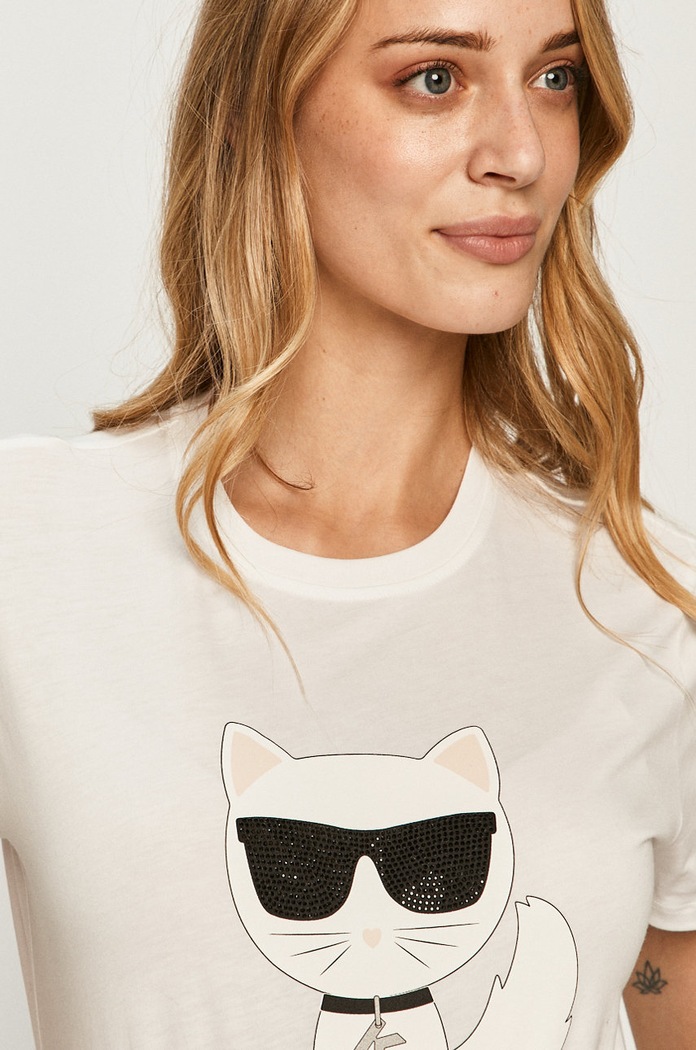 Tricou Karl Lagerfeld 205W1706 alb