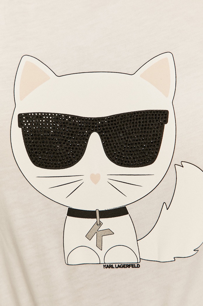 Tricou Karl Lagerfeld alb 205W1706