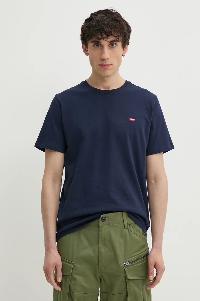 Levi's - T-shirt pamut sötétkék 56605.0017