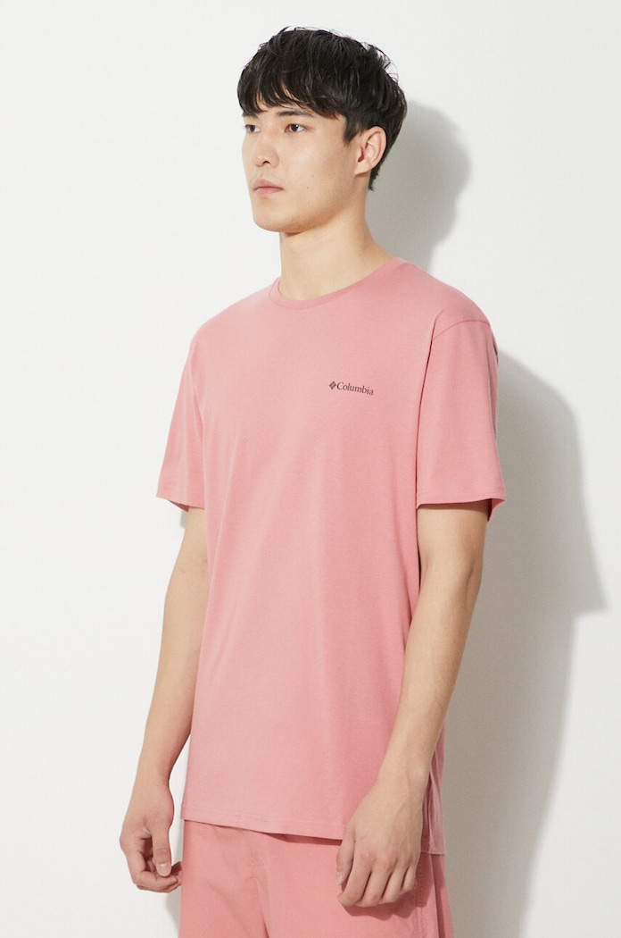 Columbia t-shirt bawełniany North Cascades różowy 1834041