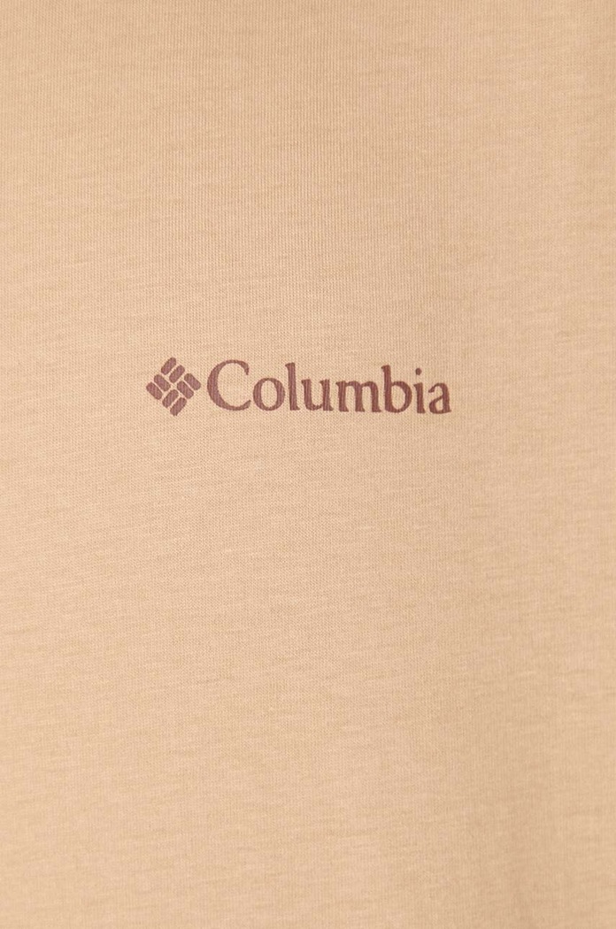 Columbia t-shirt bawełniany North Cascades 1834041 beżowy