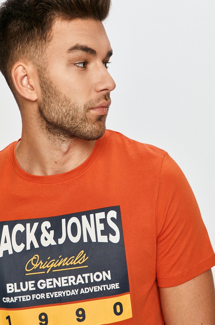 T-shirt Jack & Jones 12176768 pomarańczowy