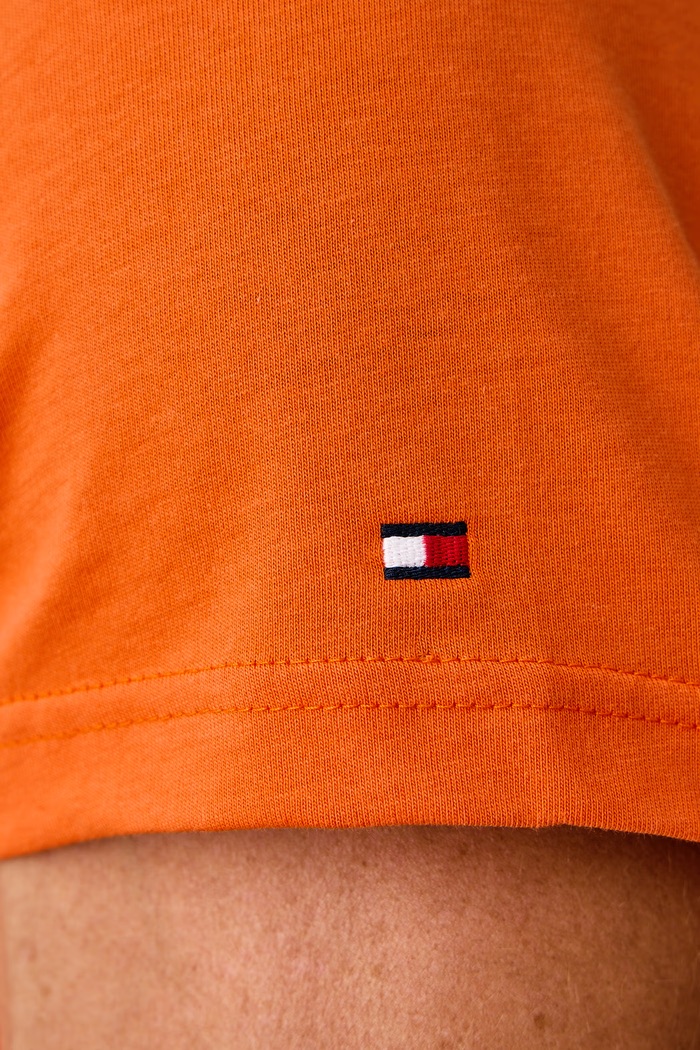 Тениска мъжка от памук Tommy Hilfiger оранжев MW0MW11797