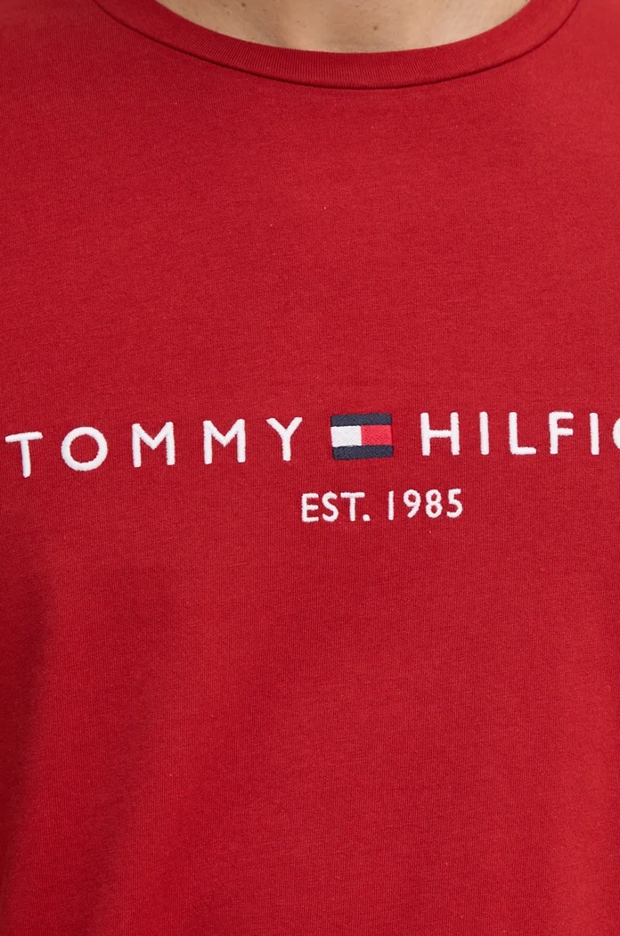Pamučna majica Tommy Hilfiger MW0MW11797 crvena