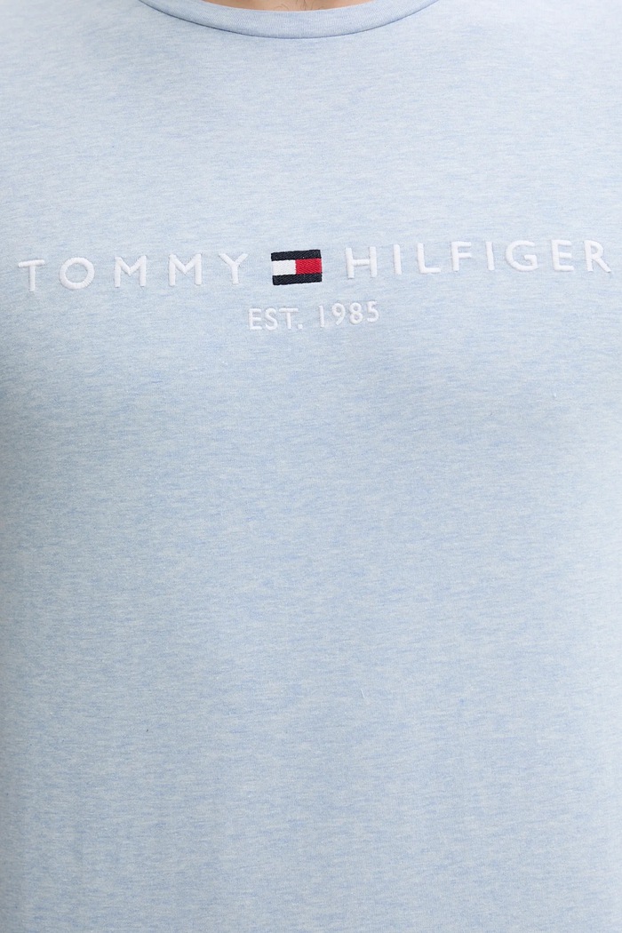 Bavlněné tričko Tommy Hilfiger modrá MW0MW11797