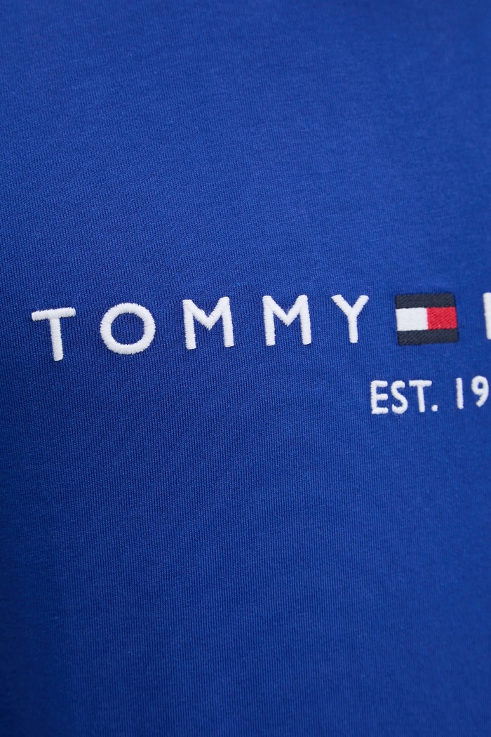Bavlnené tričko Tommy Hilfiger MW0MW11797 modrá