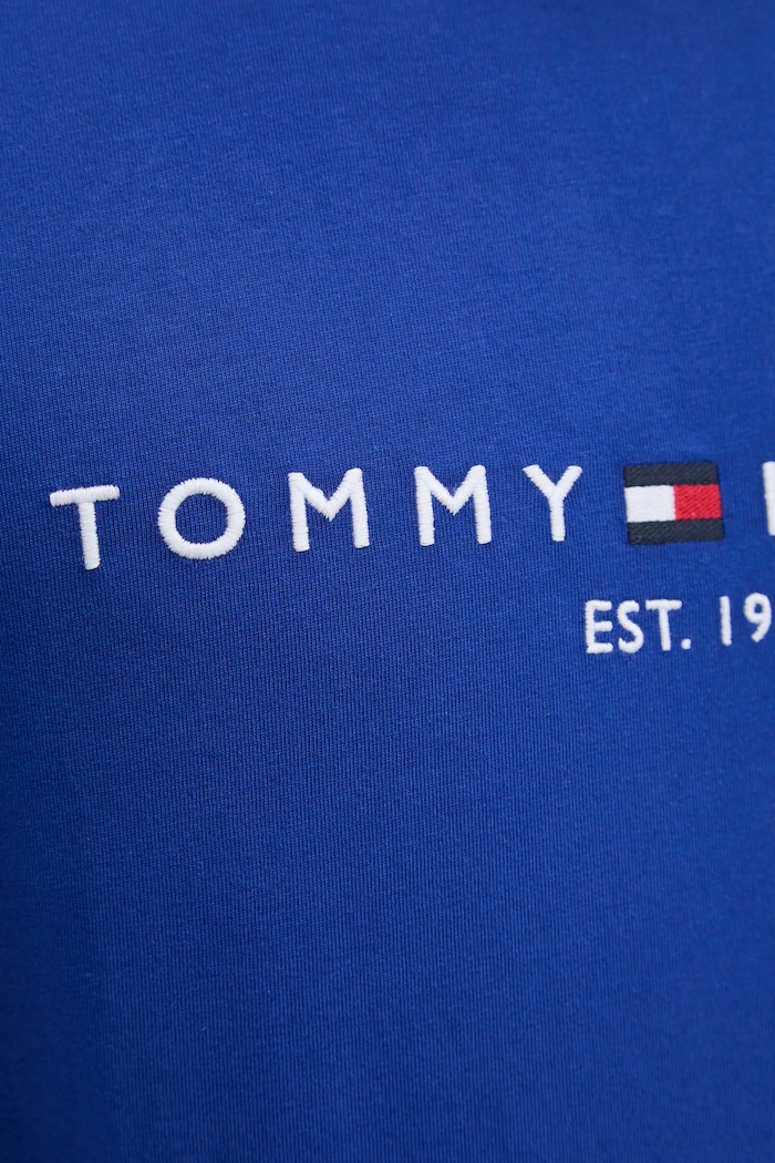 Bavlnené tričko Tommy Hilfiger MW0MW11797 modrá