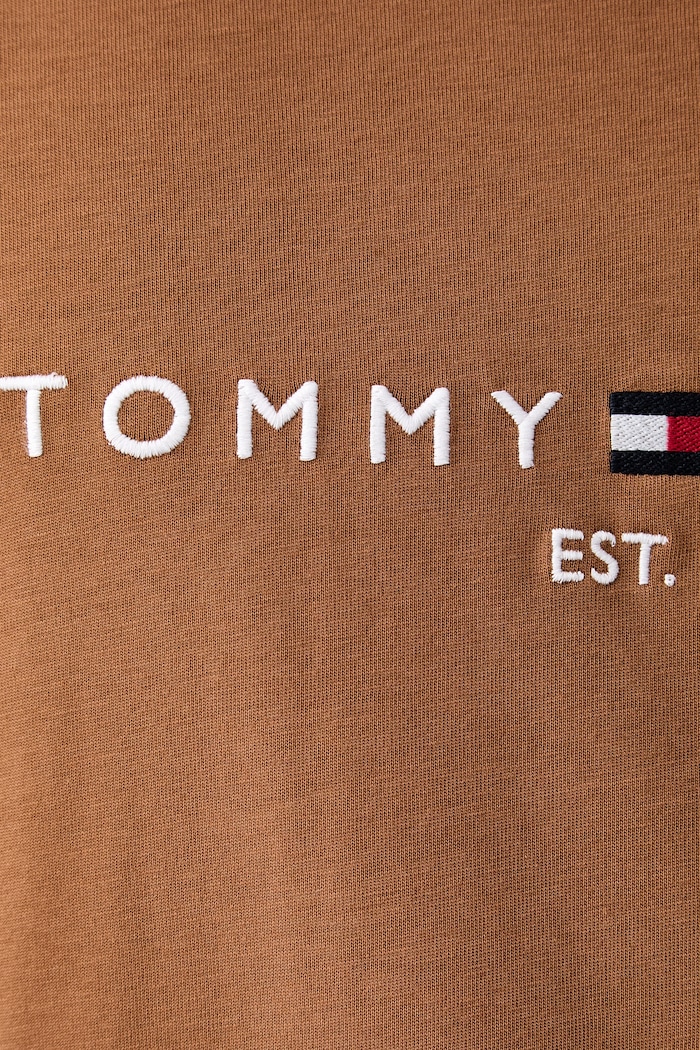 Tommy Hilfiger t-shirt férfi pamut MW0MW11797 barna