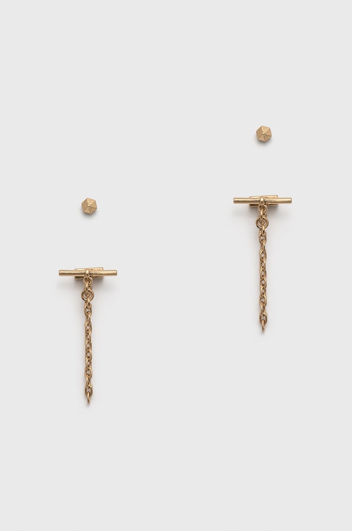 AllSaints - Kolczyki (2-pack) złoty 361293BRS