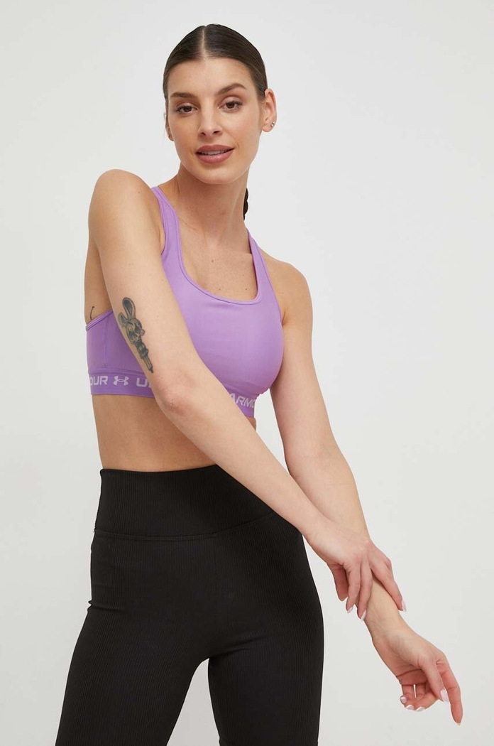 Under Armour sutien sport UA Crossback usor rigidizat violet 1361034