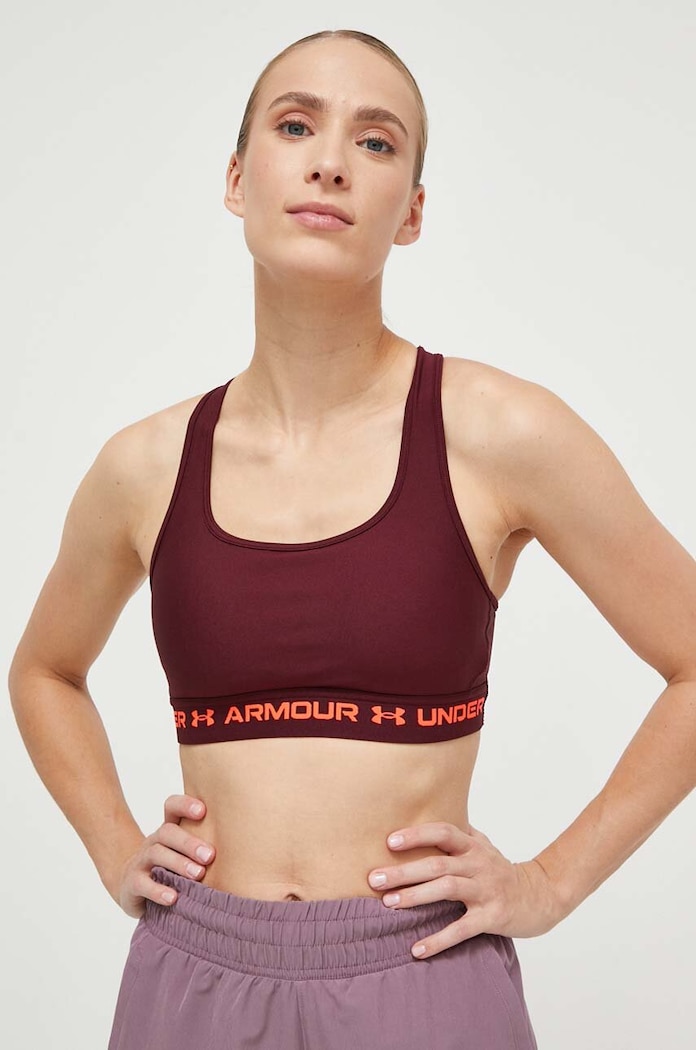 Under Armour sutien sport UA Crossback burgundia 1361034