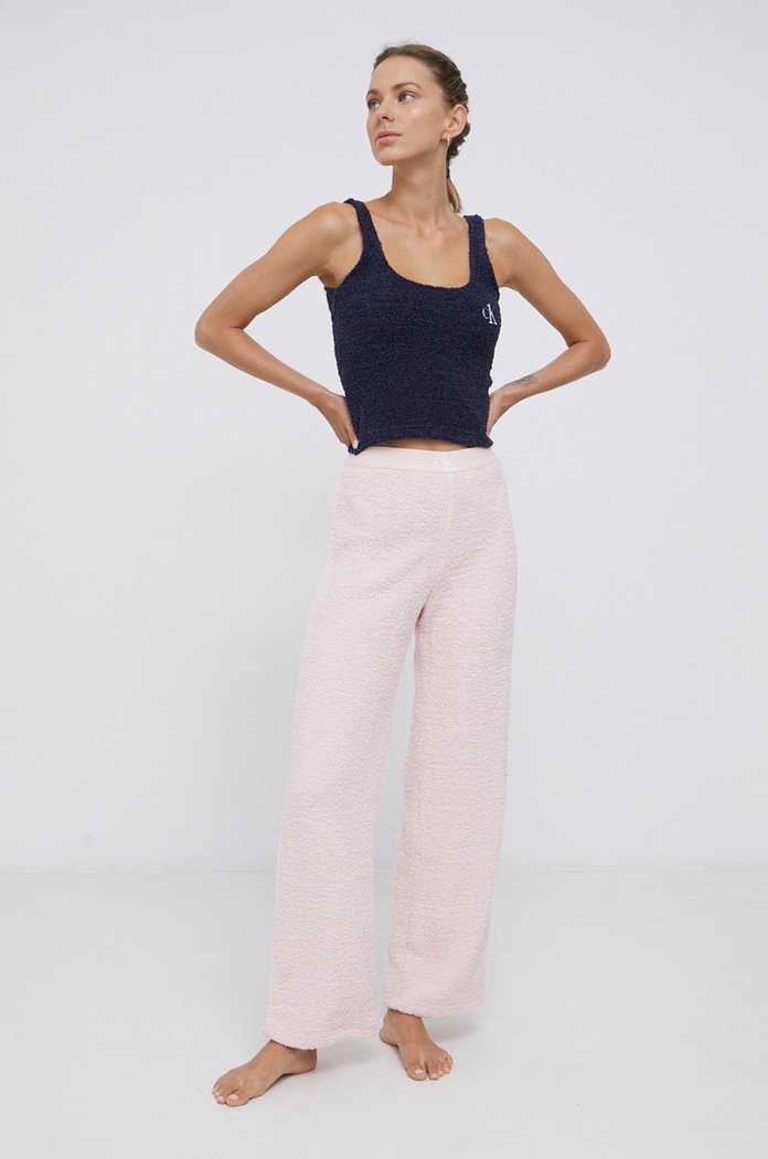 Pyžamové kalhoty Calvin Klein Underwear 000QS6722E.4890 růžová AW21