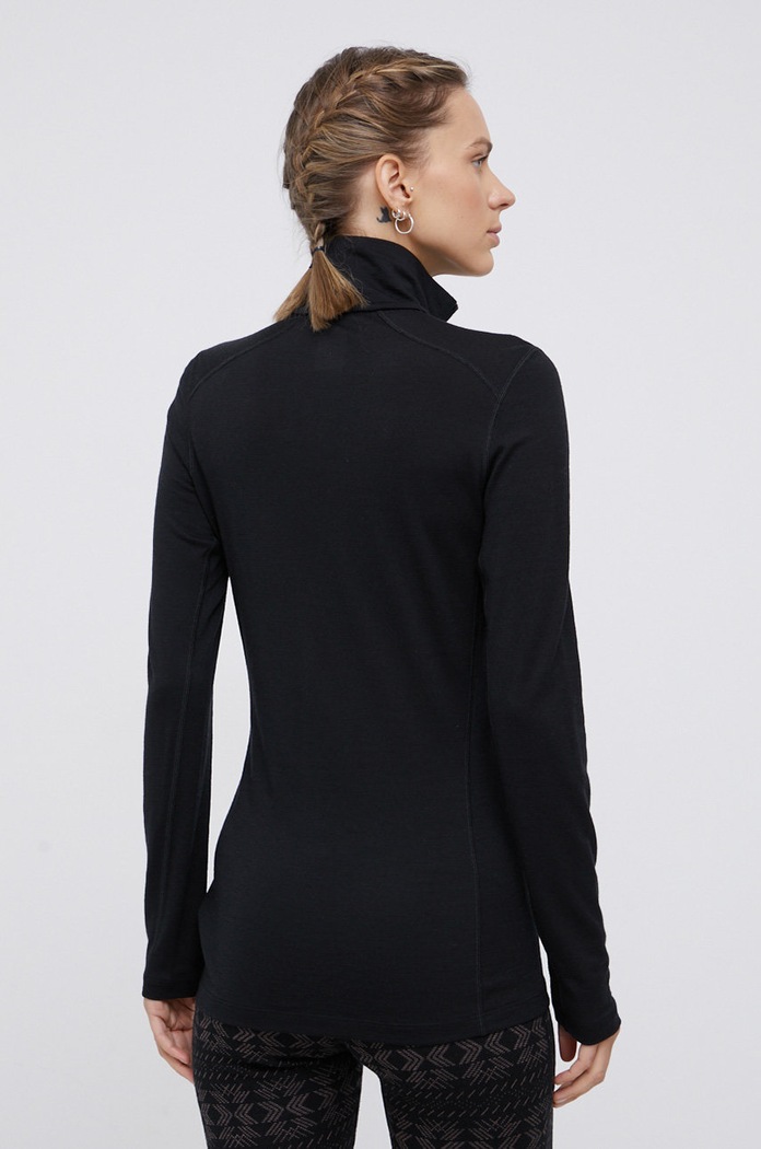 Odzież Icebreaker bielizna funkcyjna 200 Oasis LS Half Zip IB1043800011 czarny