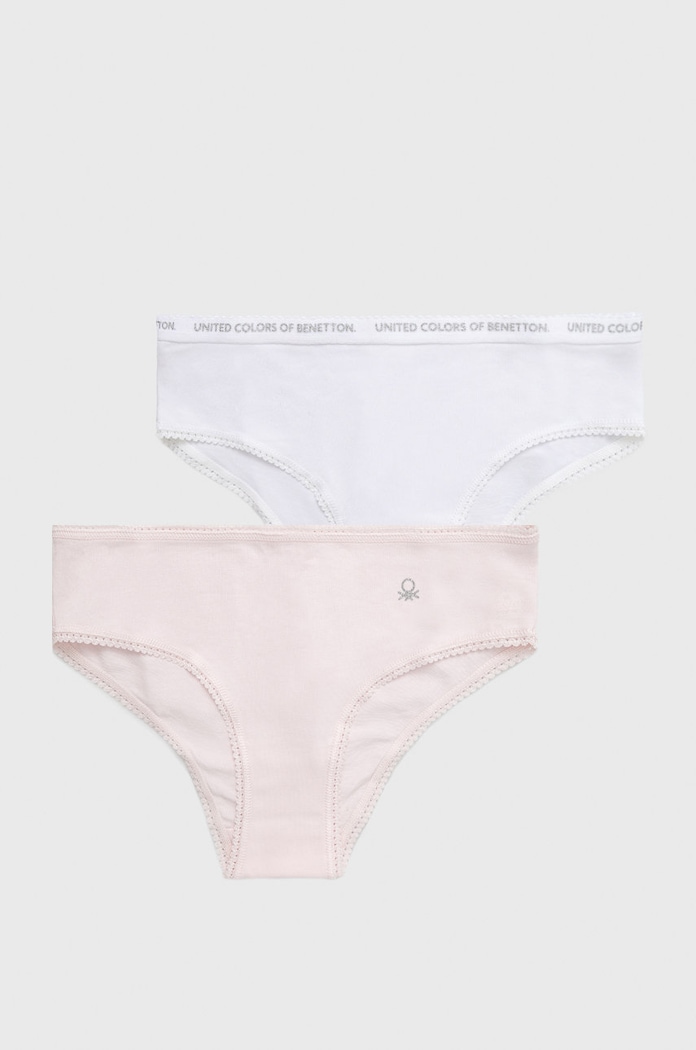 United Colors of Benetton Figi dziecięce (2-pack) Planet friendly różowy 3MC10S1BF