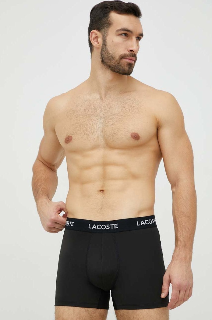 Îmbrăcăminte Lacoste boxeri 3-pack 5H9623 negru