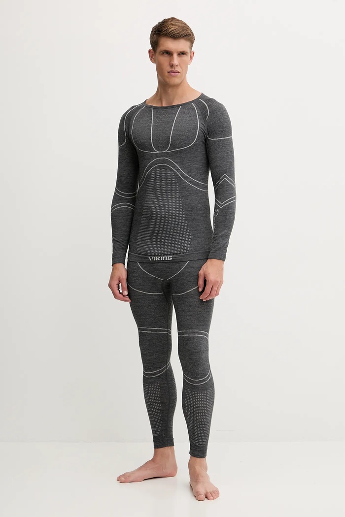 Viking lenjerie de corp functionala din lana gri 500.22.7575