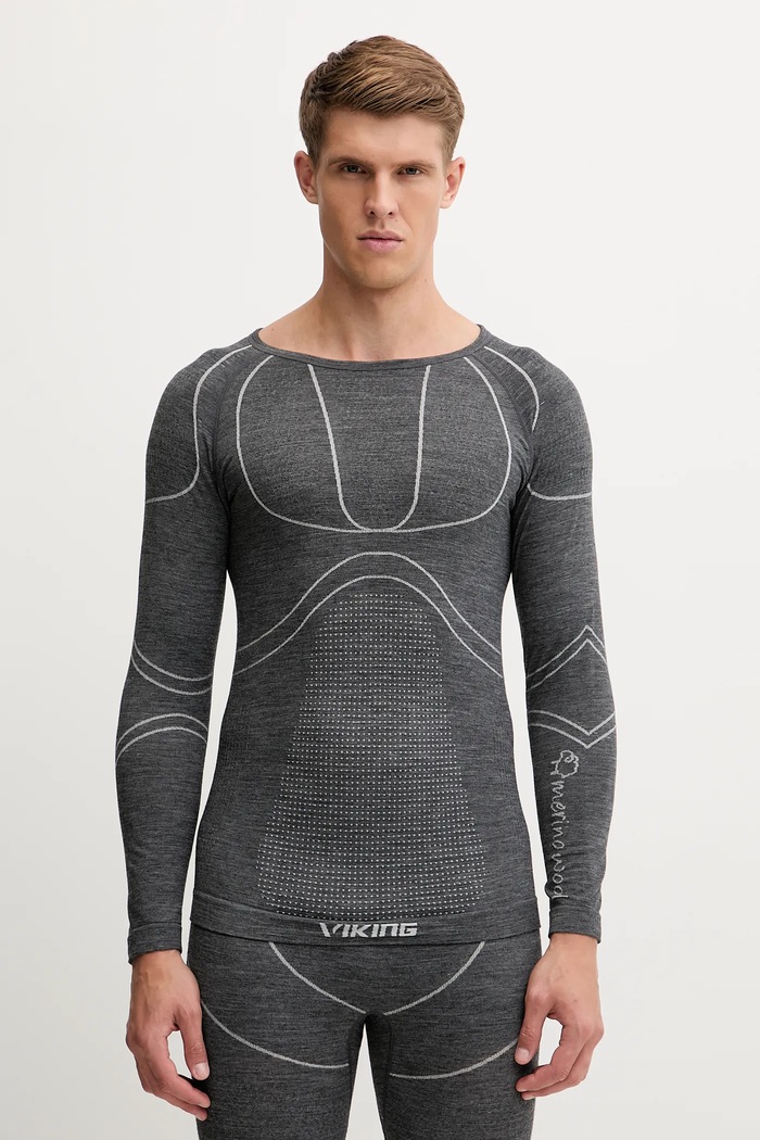 Viking lenjerie de corp functionala din lana 500.22.7575 gri AW25