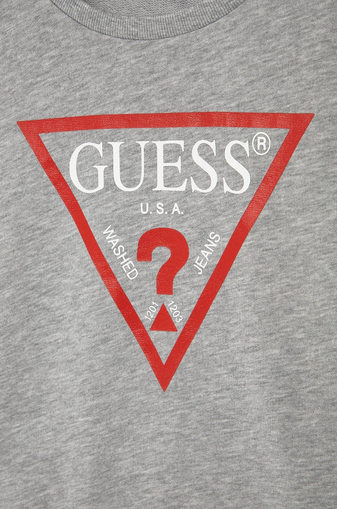 CHLAPEC Dětská bavlněná mikina Guess L73Q09.KAUG0 šedá