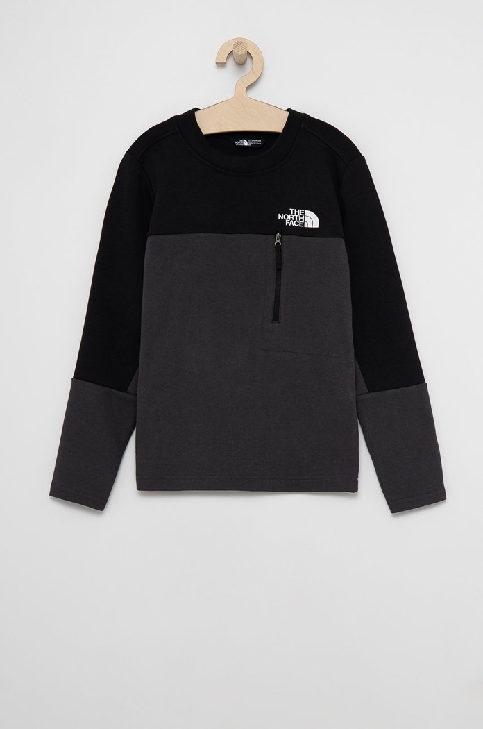 Detská mikina The North Face bez kapucne čierna NF0A55MDMN81