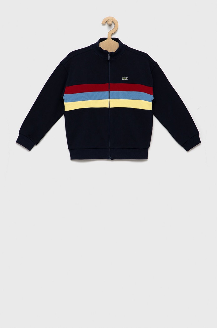 Lacoste Bluza bawełniana dziecięca SJ7546 aplikacja granatowy SJ7546