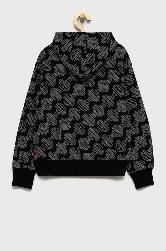 Levi's Bluza bawełniana dziecięca 8ED476.NEW.B czarny AW21