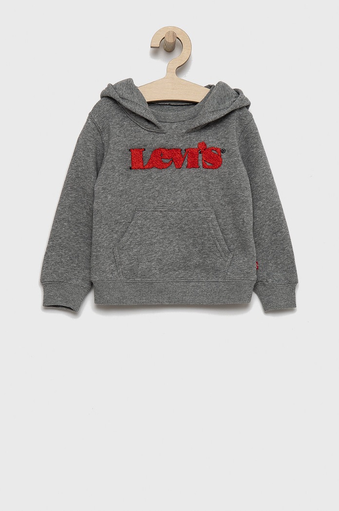 Levi's Bluza dziecięca z kapturem szary 8ED478.NEW.B