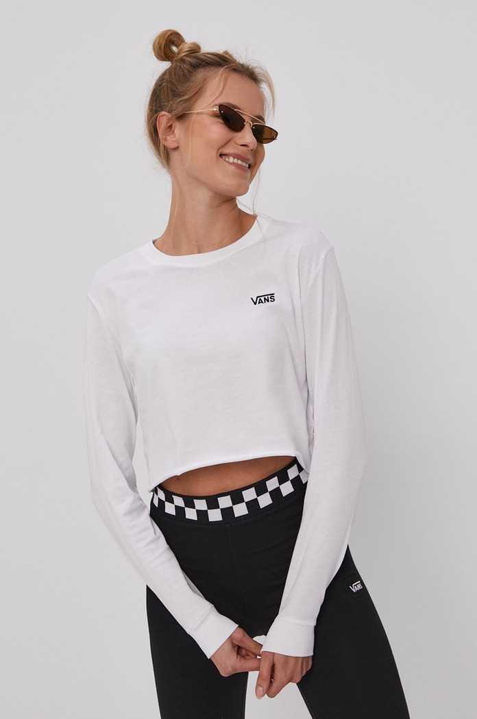 Vans Longsleeve bawełna biały VN0A4OUQWHT1