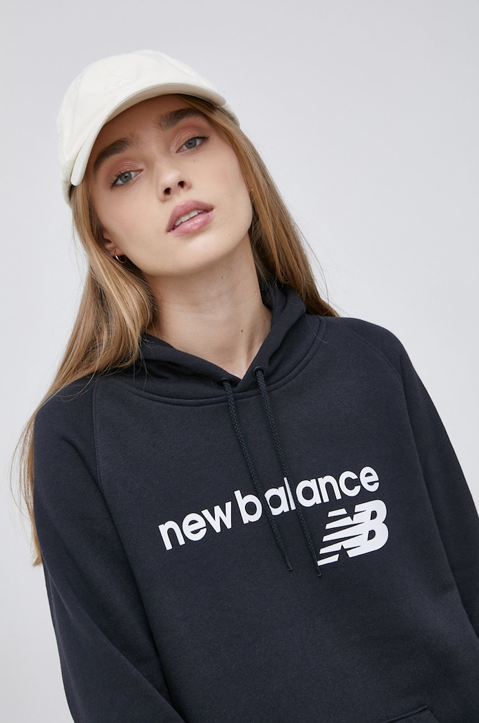 New Balance felső WT03810BK pamut fekete WT03810BK