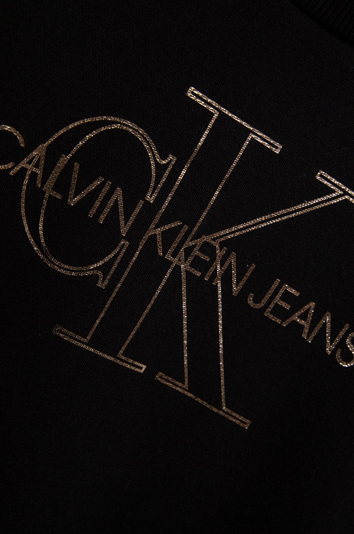 Dievča Detská mikina Calvin Klein Jeans IG0IG01104.4890 čierna