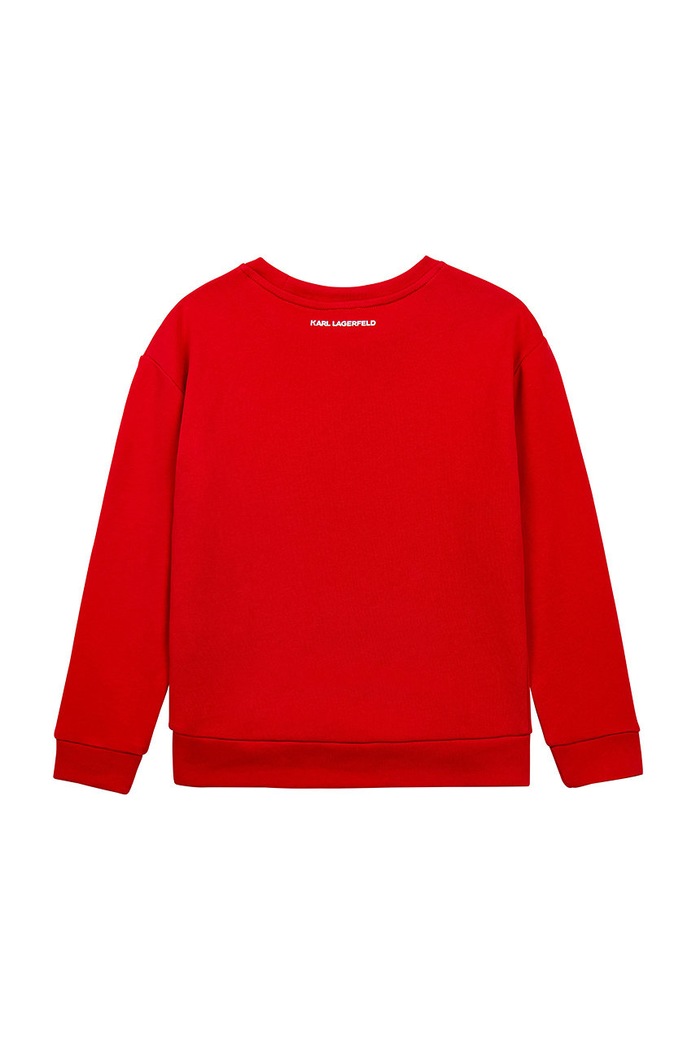 Karl Lagerfeld - Detská bavlnená mikina Z15338.86.108 červená AW21