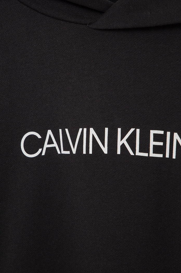 Băieți Calvin Klein Jeans Hanorac de bumbac pentru copii IU0IU00163.4890 negru