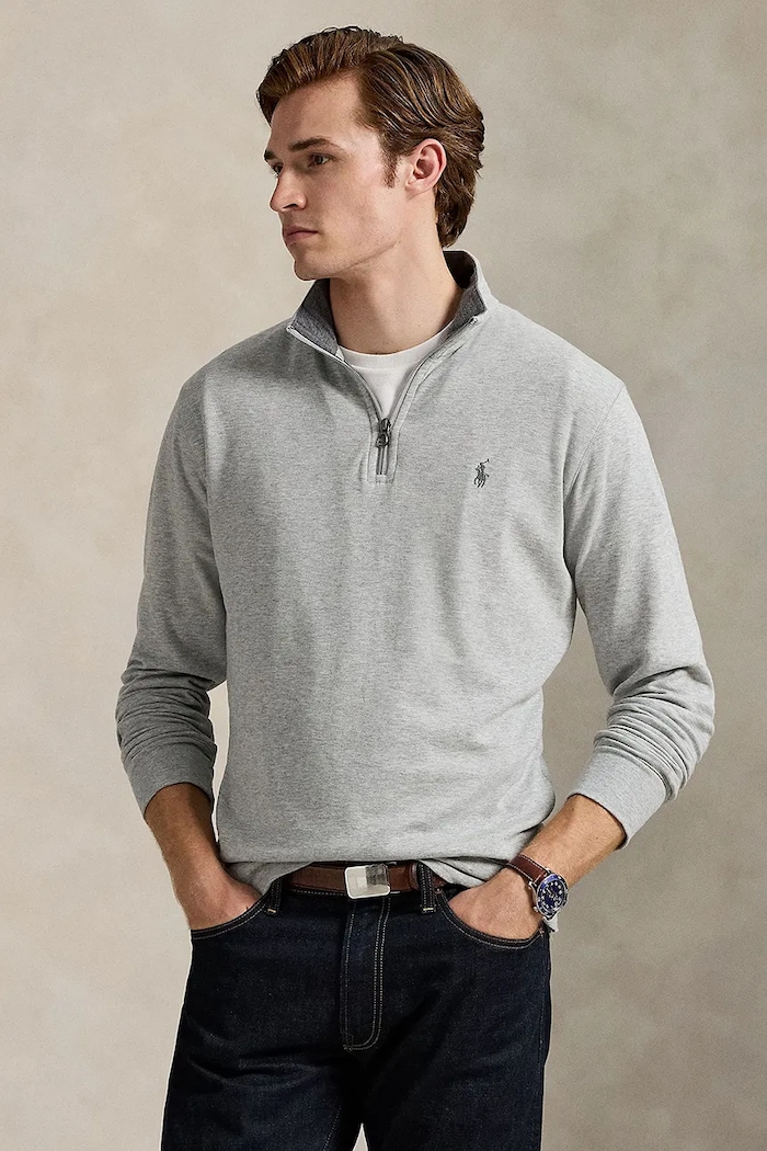 Суичър Polo Ralph Lauren меланж сив 710812963002