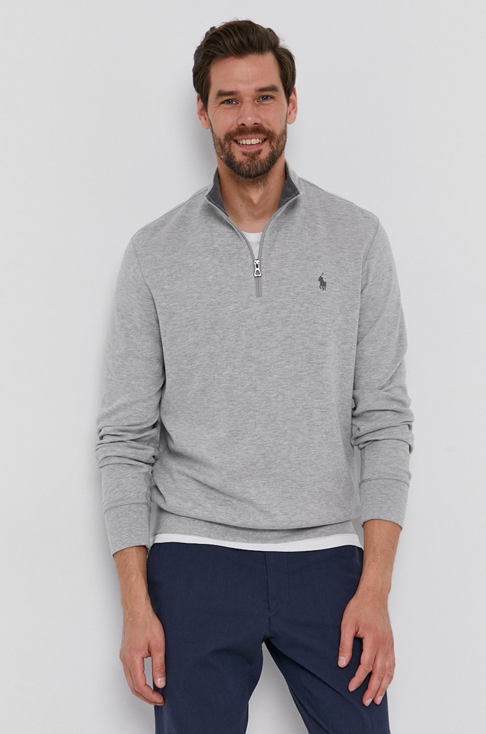 Μπλούζα Polo Ralph Lauren μελανζέ γκρί 710812963002