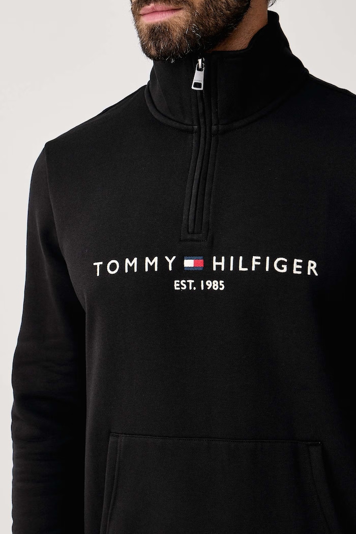 Hanorac pentru bărbați cu bumbac Tommy Hilfiger MW0MW20954.4890 negru