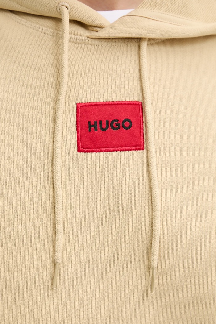 Хлопковая кофта HUGO Daratschi214 50458700 бежевый