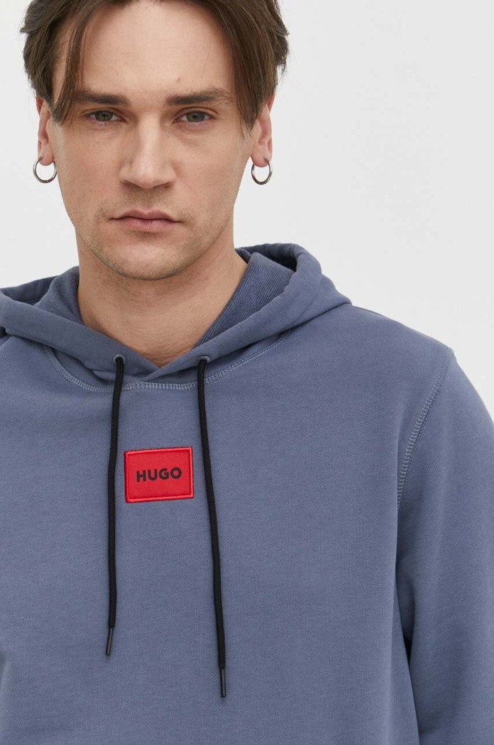 Bluza bawełniana Daratschi214 HUGO 50458700 niebieski