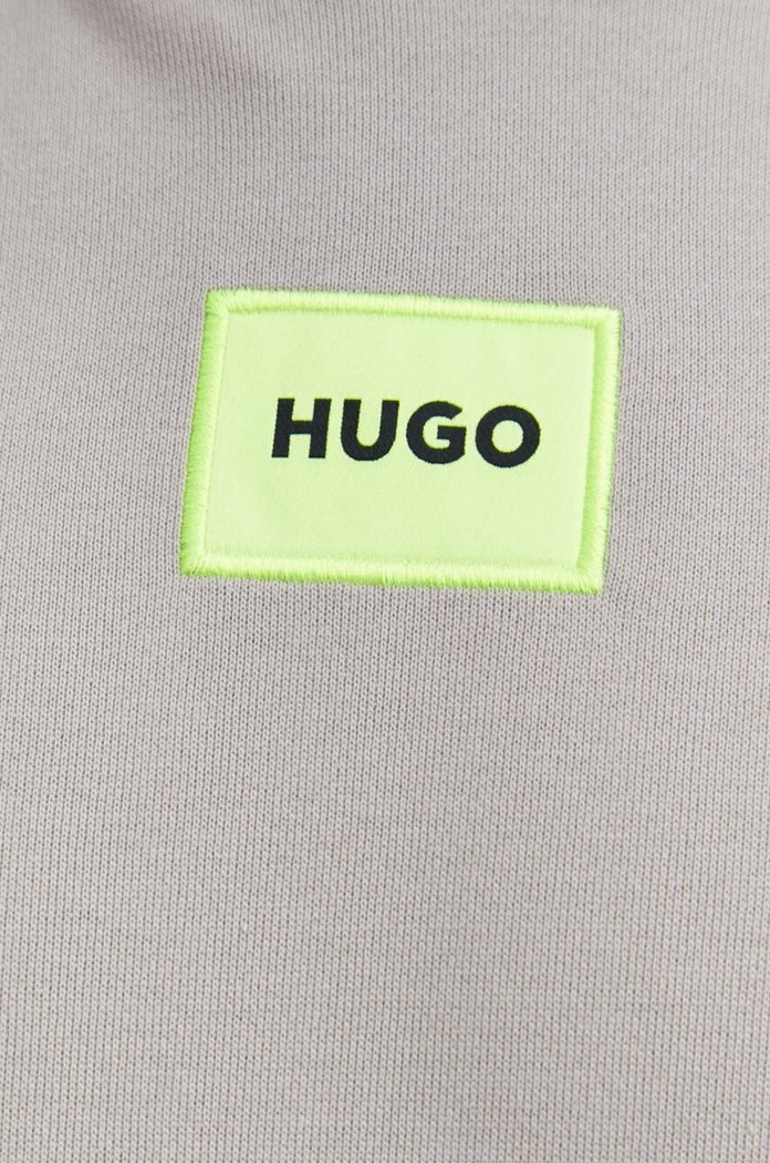 Βαμβακερή μπλούζα HUGO Kenno 50458700 μπεζ