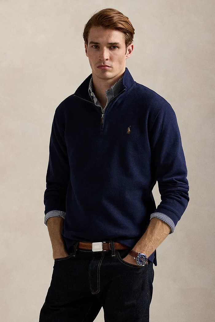 Polo Ralph Lauren Sweter bawełniany 710671929029 pozostałe granatowy 710671929029
