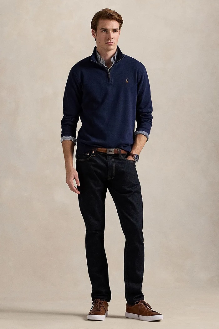 Odzież Polo Ralph Lauren Sweter bawełniany 710671929029 710671929029 granatowy