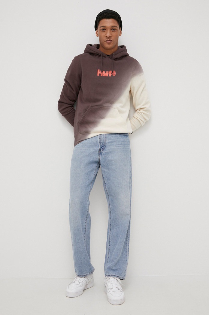 HUF - Μπλούζα pf00415 καφέ AW21