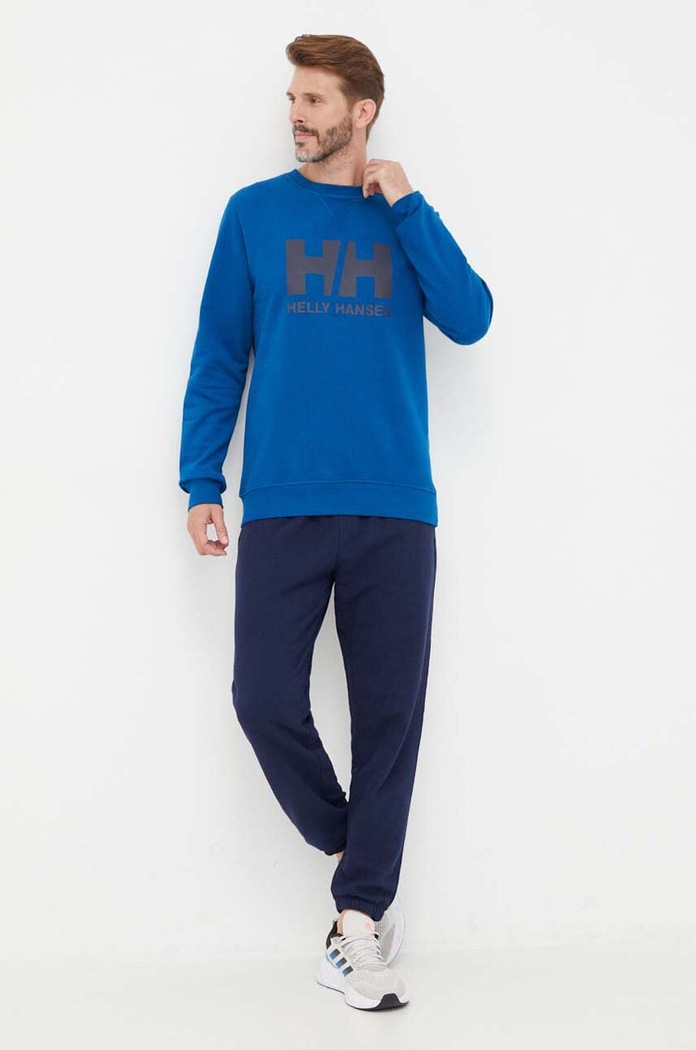Памучен суичър Helly Hansen 34000 син SS24