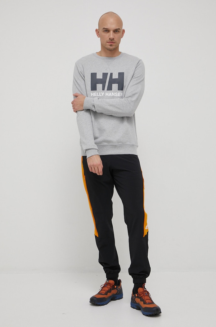 Памучен суичър Helly Hansen 34000 сив SS24