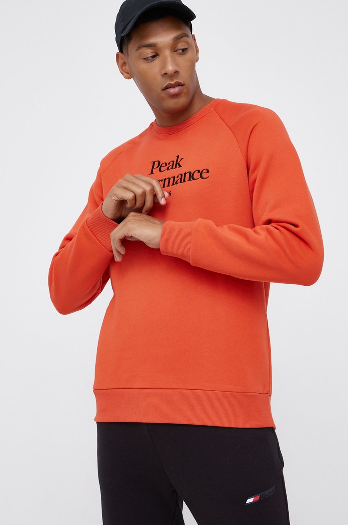 Peak Performance Bluza bez kaptura pomarańczowy G75828