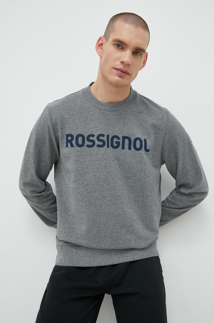 Μπλούζα Rossignol στάμπα γκρί RLKMS13