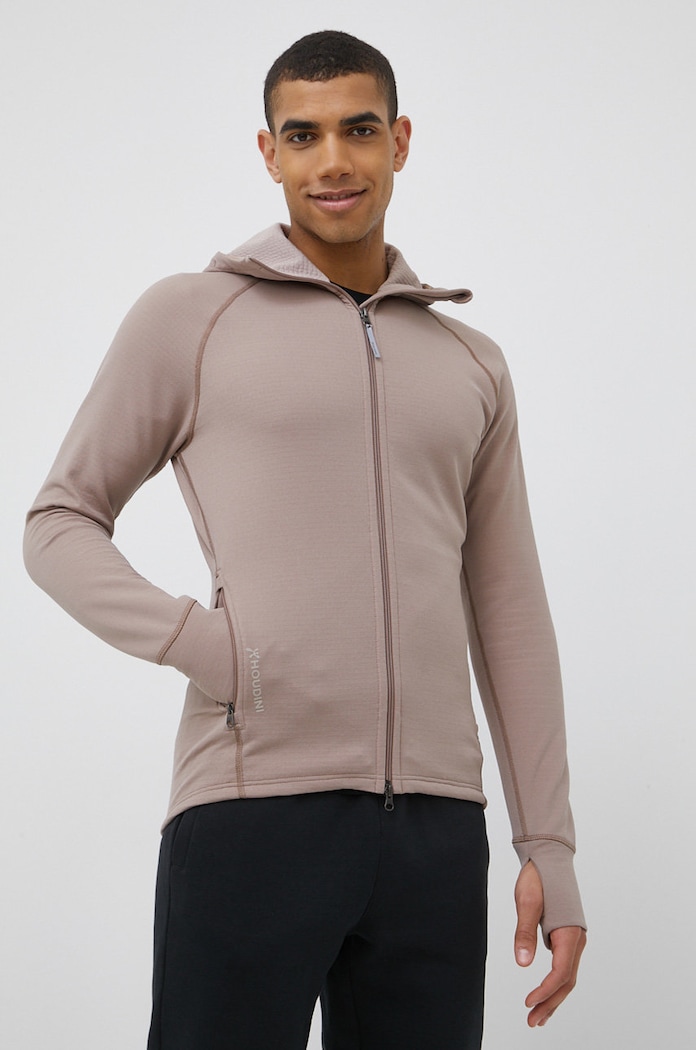 Houdini bluza sportowa Mono Air z kapturem beżowy 220714