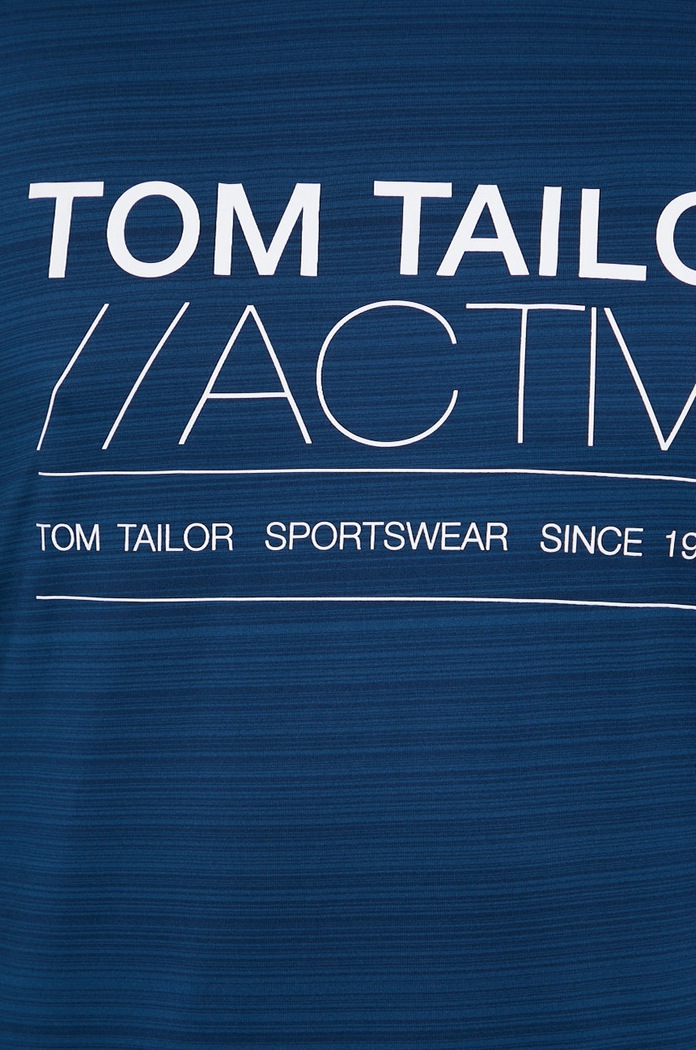 Tričko s dlouhým rukávem Tom Tailor námořnická modř 434509.dkblue