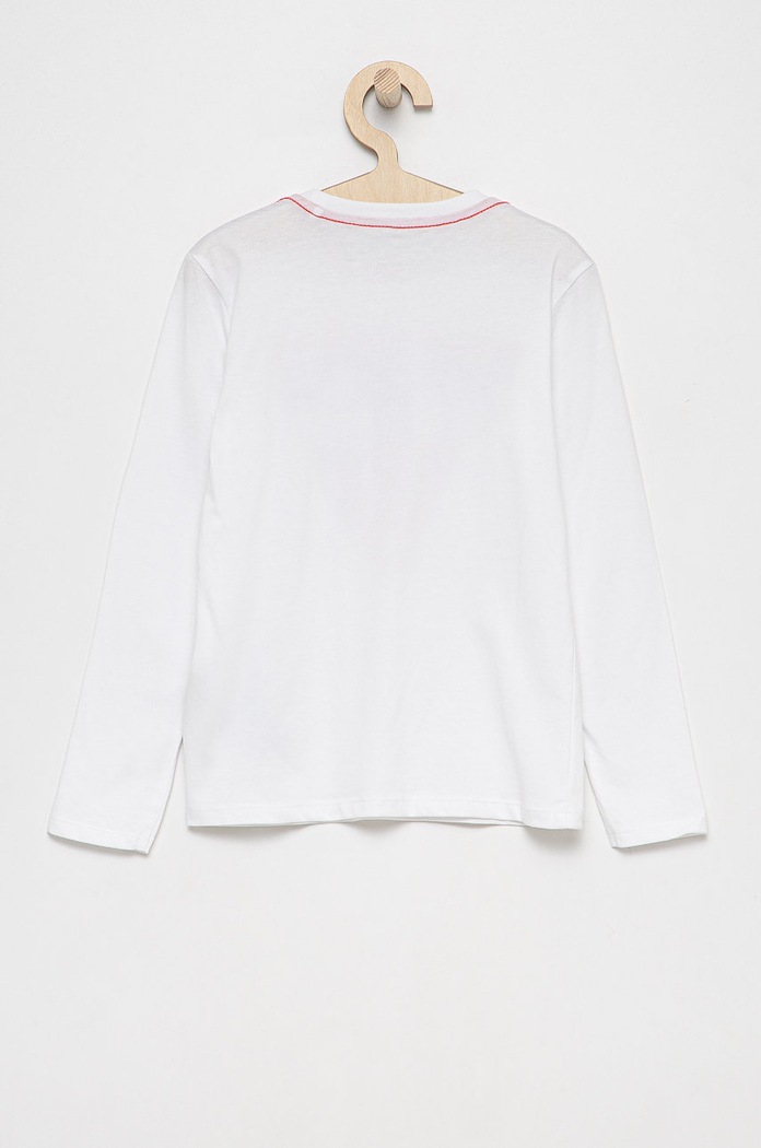 Dětské tričko s dlouhým rukávem Guess L84I29.K8HM0 bílá AW21