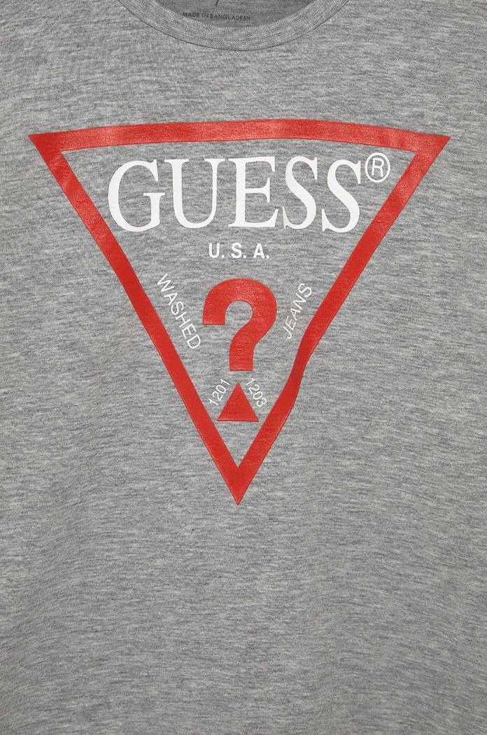 Chlapec Detské tričko s dlhým rukávom Guess L84I29.K8HM0 sivá