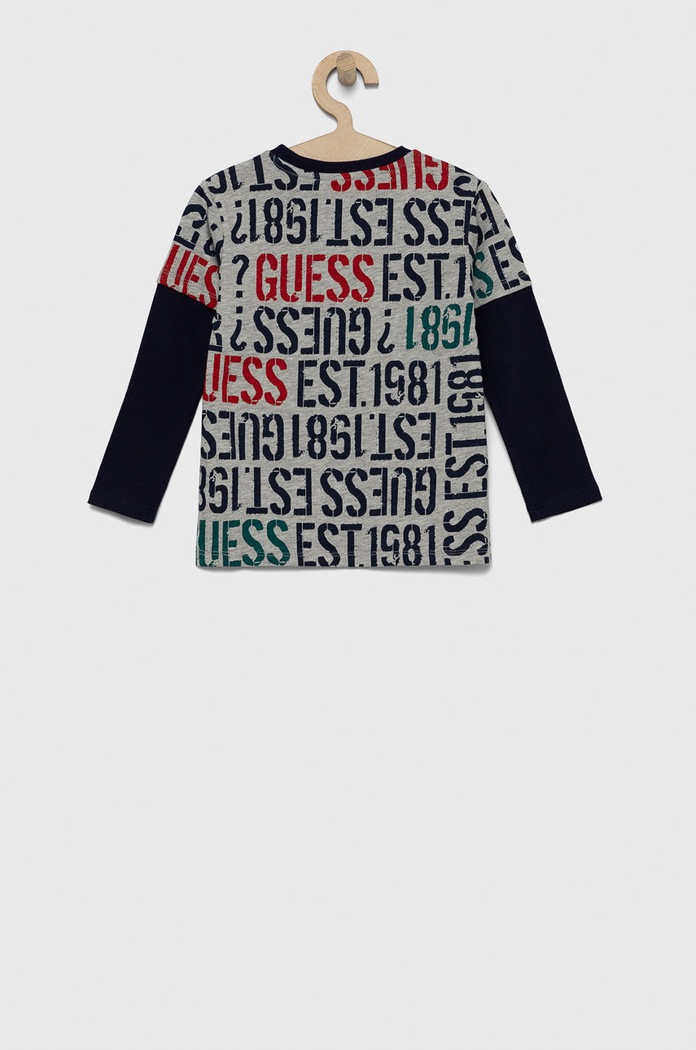 Guess - Dječja pamučna majica dugih rukava N1BI04.I3Z11 mornarsko plava AW21