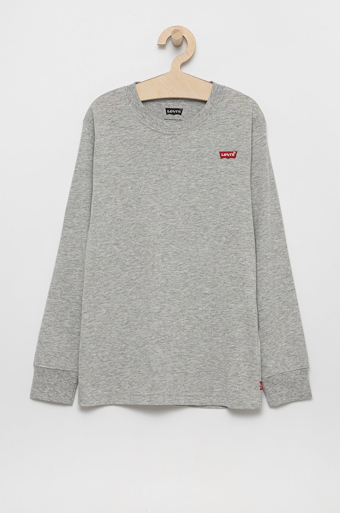 Detské tričko s dlhým rukávom Levi's okrúhly sivá 9EC706.CO.B